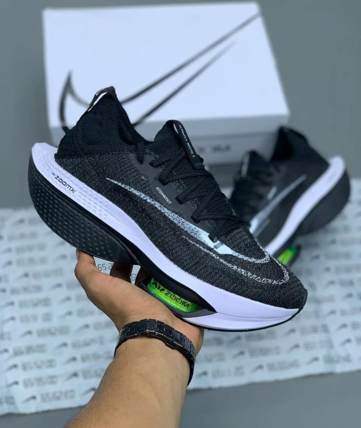 Branded Air Zoom Alphafly Next Black White Running Shoes