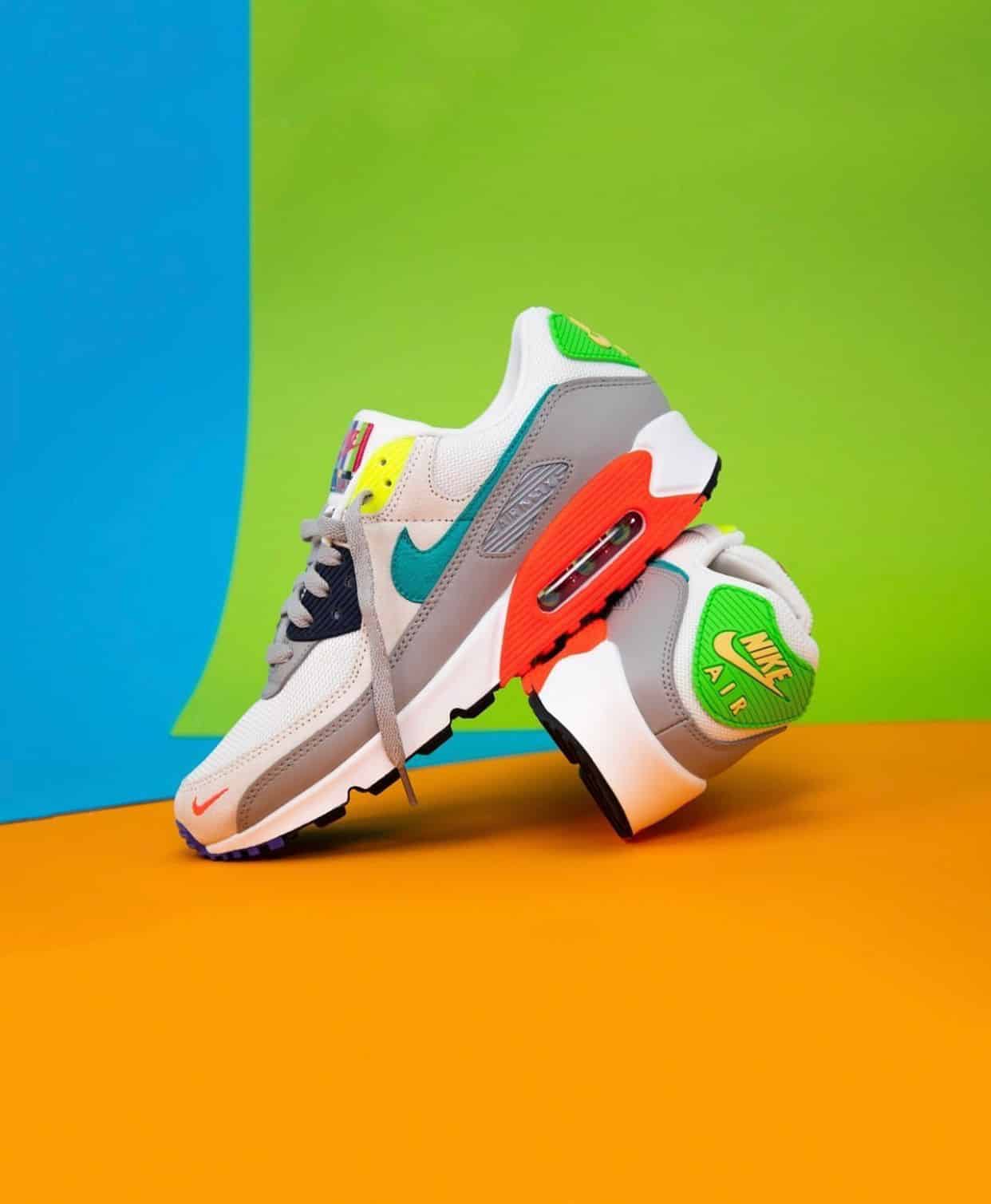 Branded Airmax 90 Grey Yellow Running Shoes