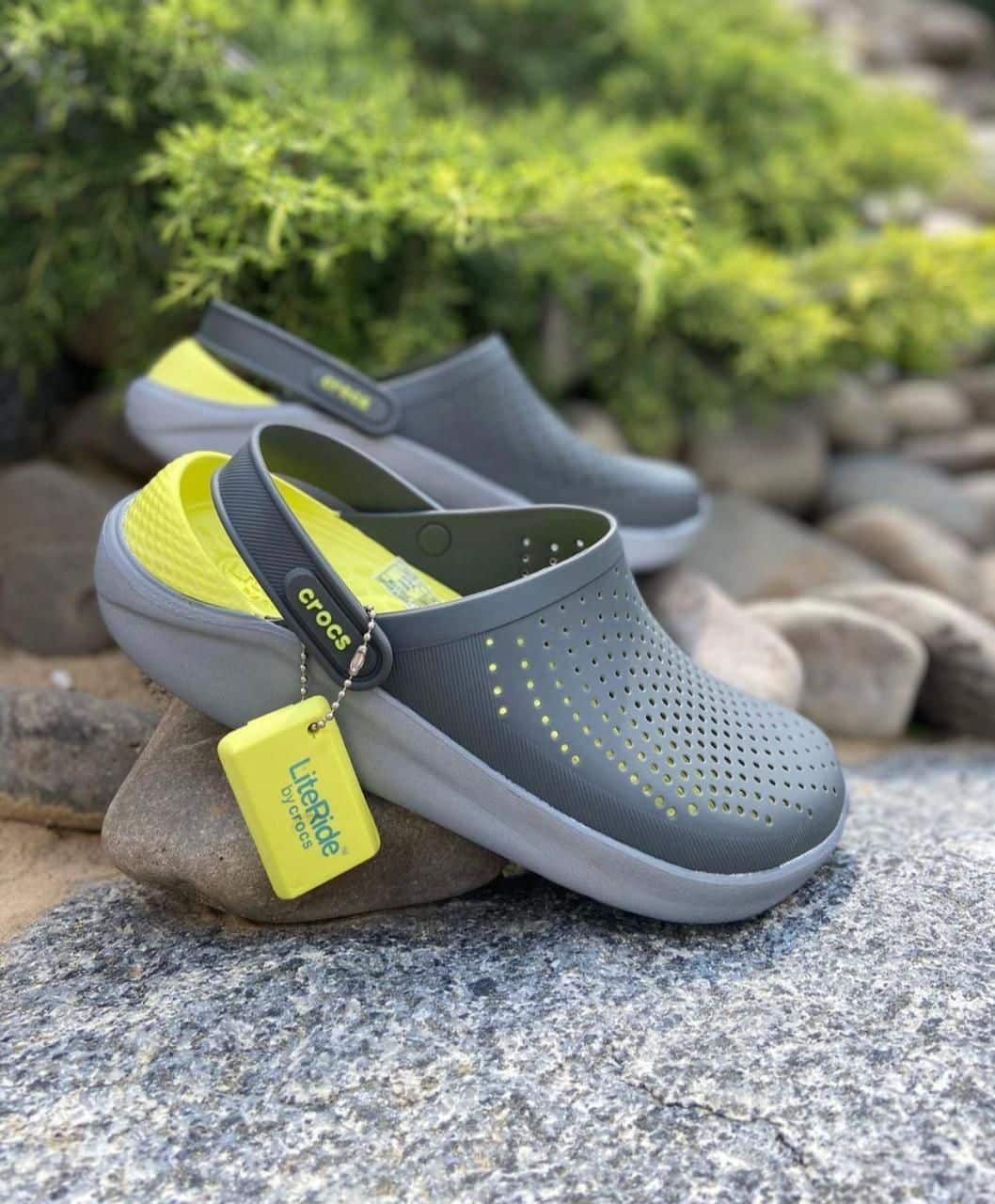 LiteRide Comfortable Unisex Lime Yellow Clogs