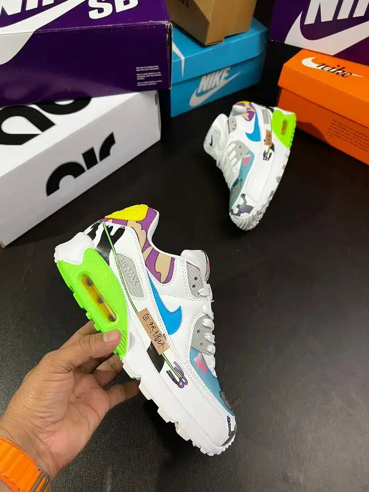 Branded Airmax 90 Multi Color Running Shoes