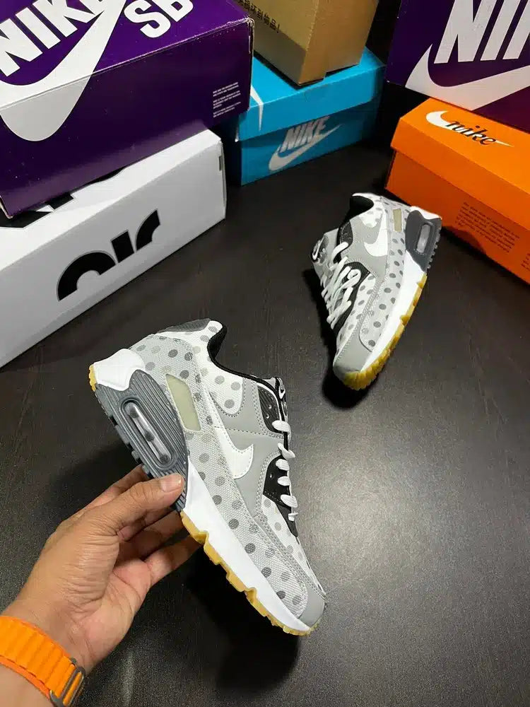 Branded Airmax 90 Light Grey Running Shoes