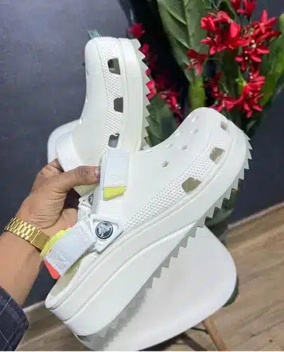 Hiker White Clogs