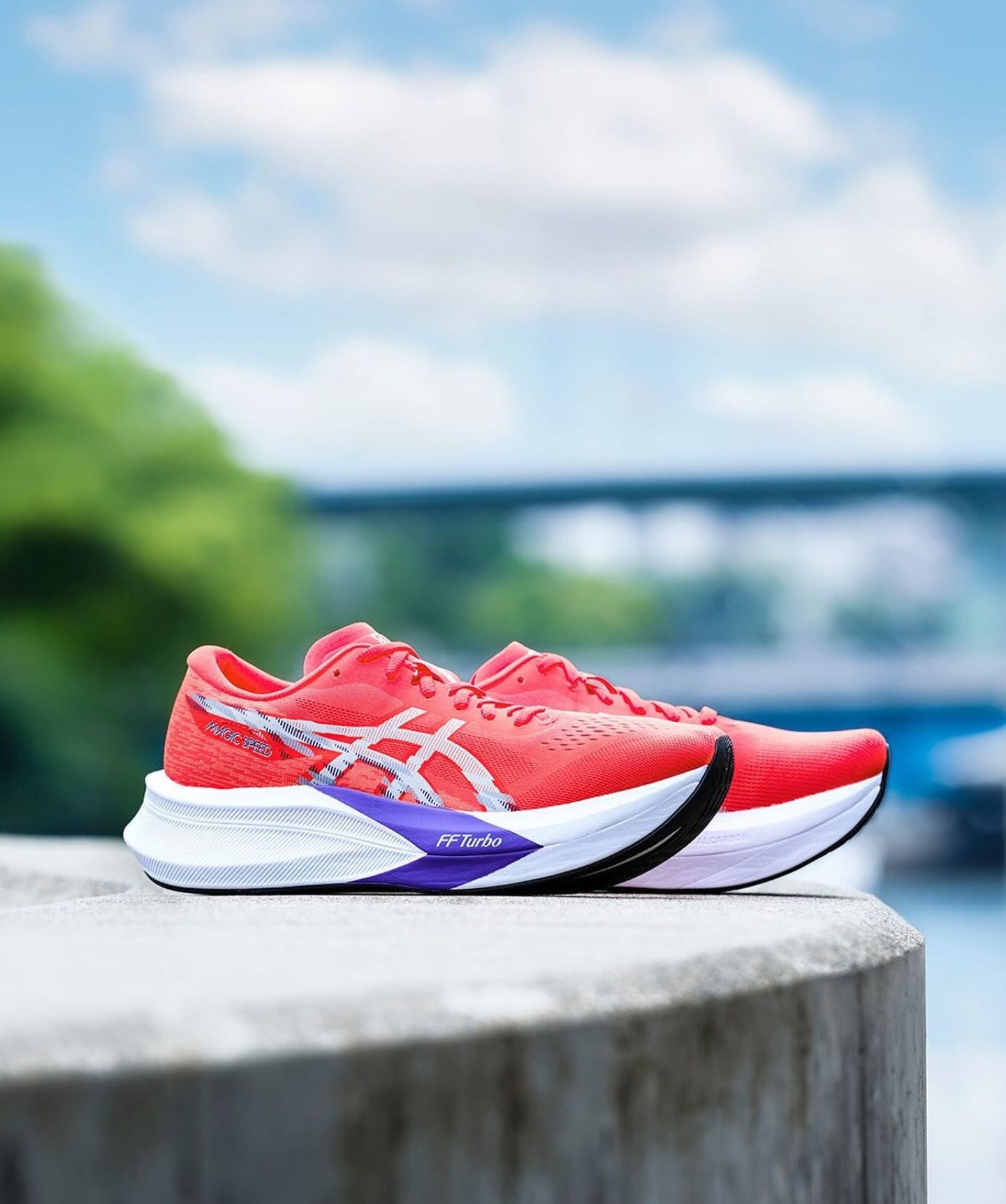 Asics Magic Speed 4 Red Purple Running Shoes