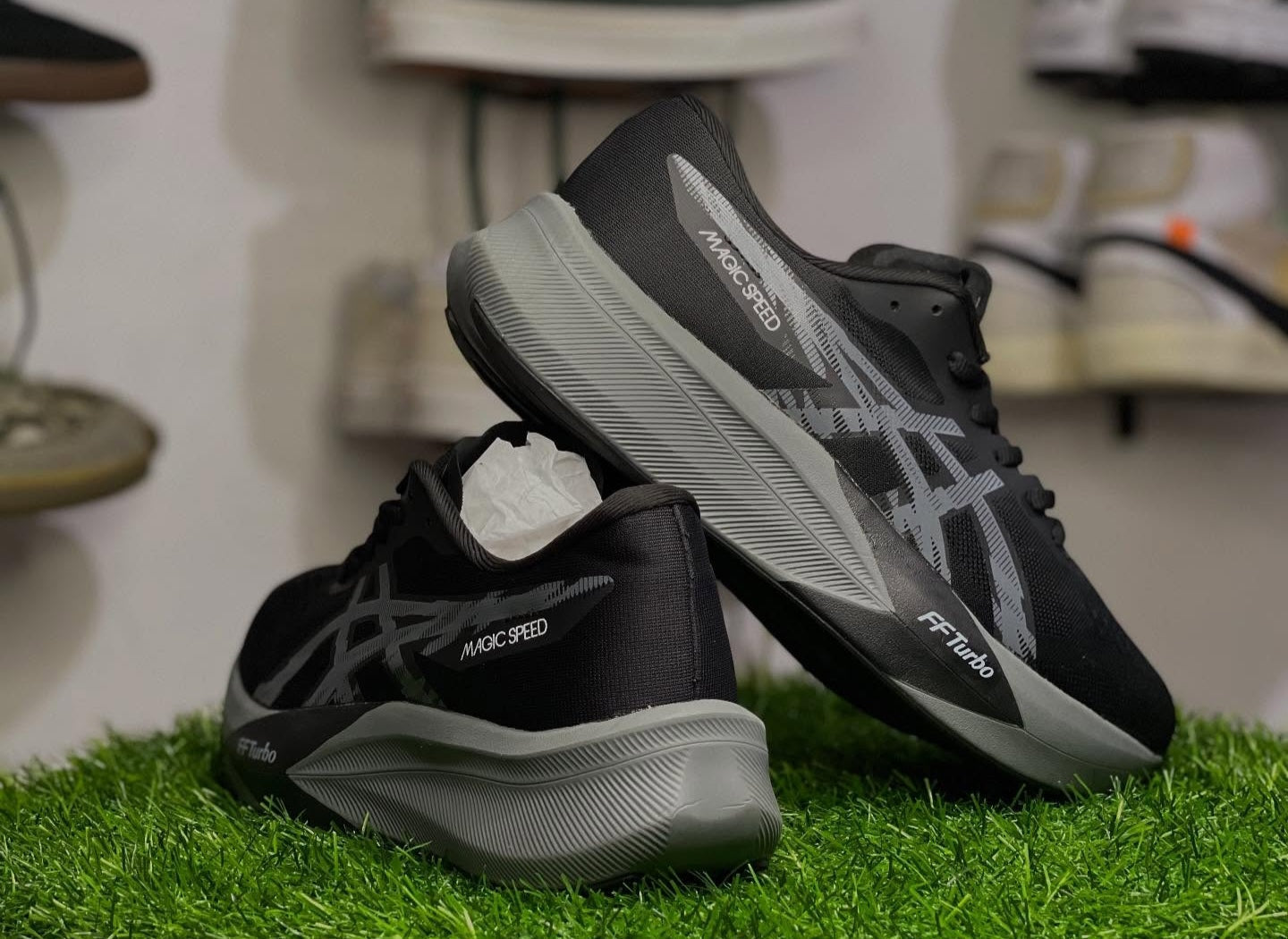 Asics Magic Speed 4 Black Grey Running Shoes