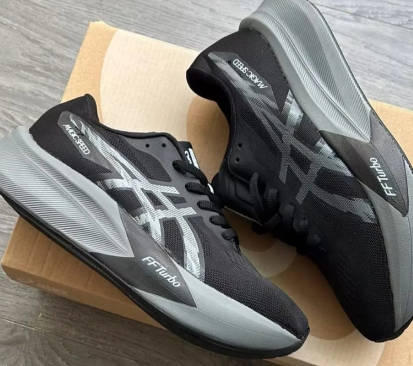 Asics Magic Speed 4 Black Grey Running Shoes