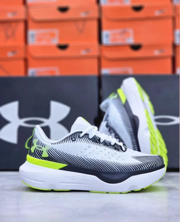 Under Armour Infinite Pro White Neon Running Shoes