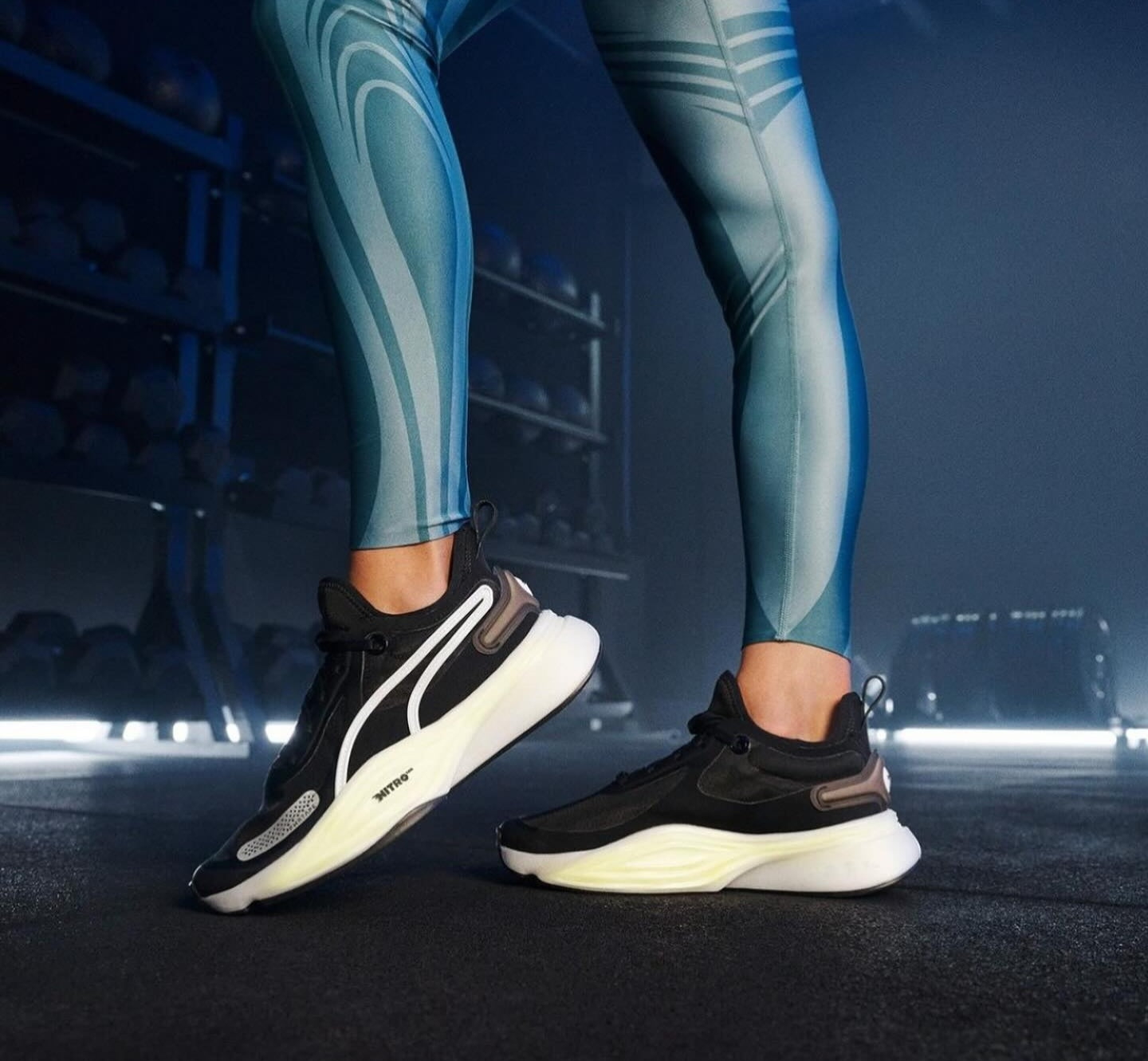 Puma PWR Nitro SQD Black Running Shoes