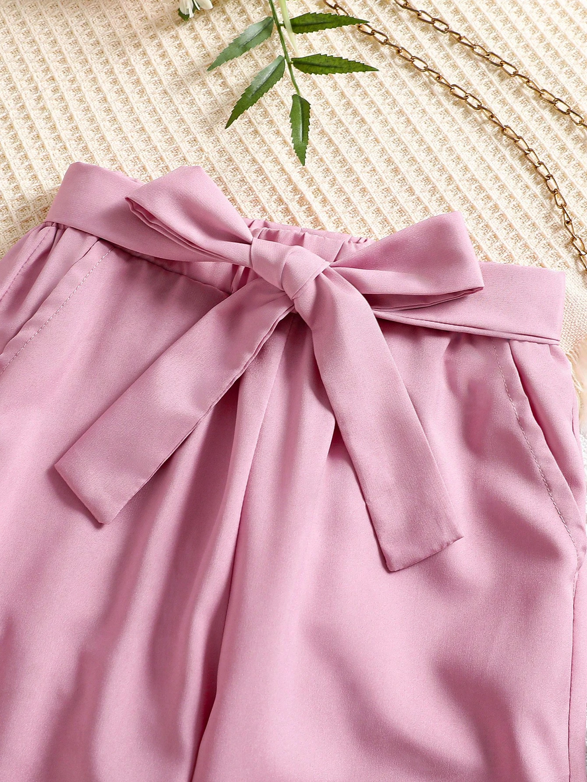 Shopesy Girls Pink Top & Pants Set | Kids Stylish Co-Ord Outfit