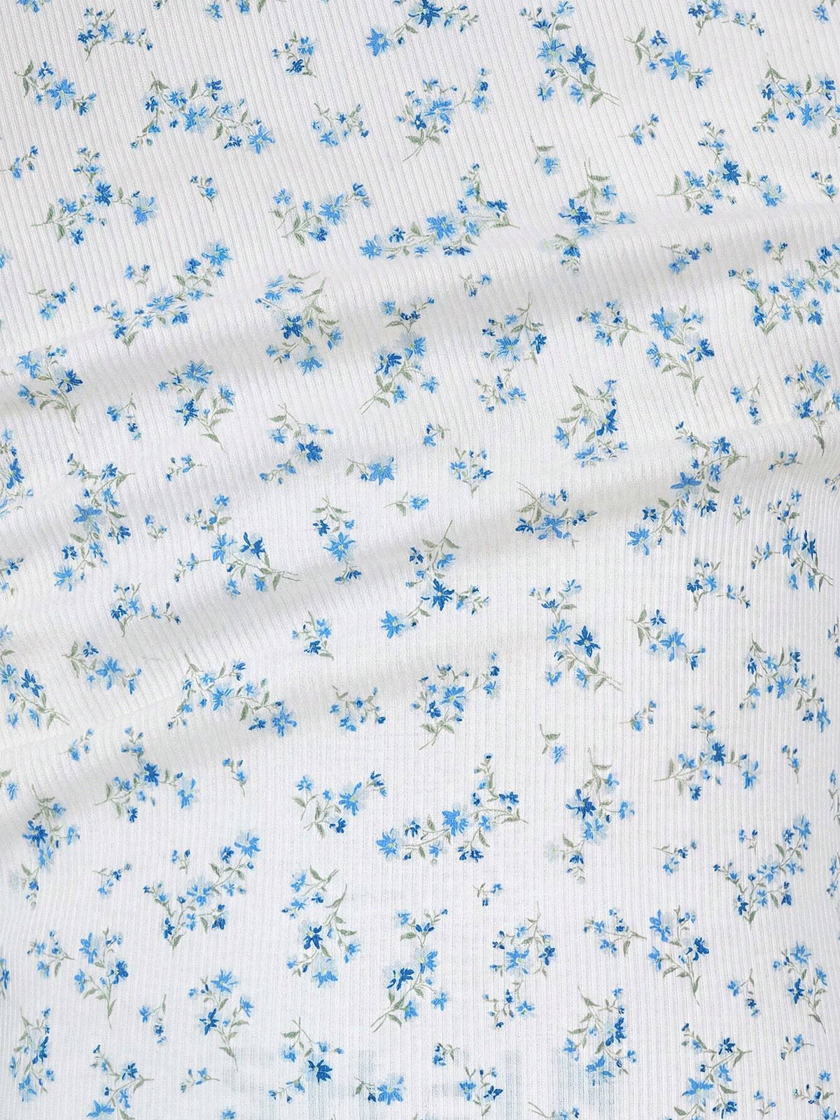 Shopesy Blue Floral Ruched Girls Bodycon Dress