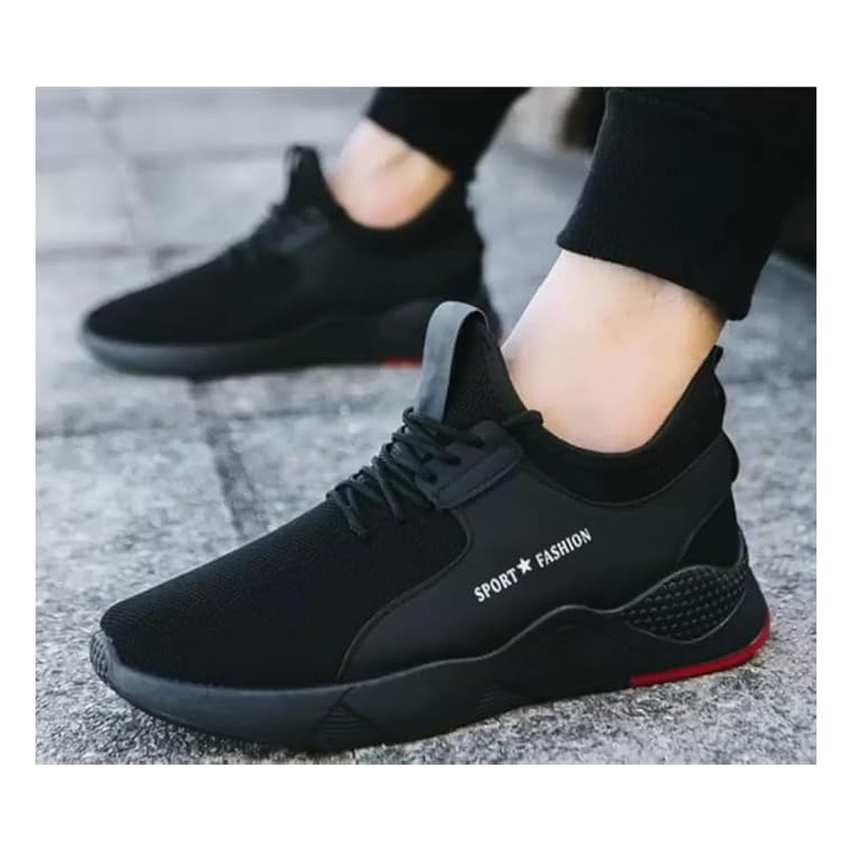 Men's Black Fashion Sports Running Shoes