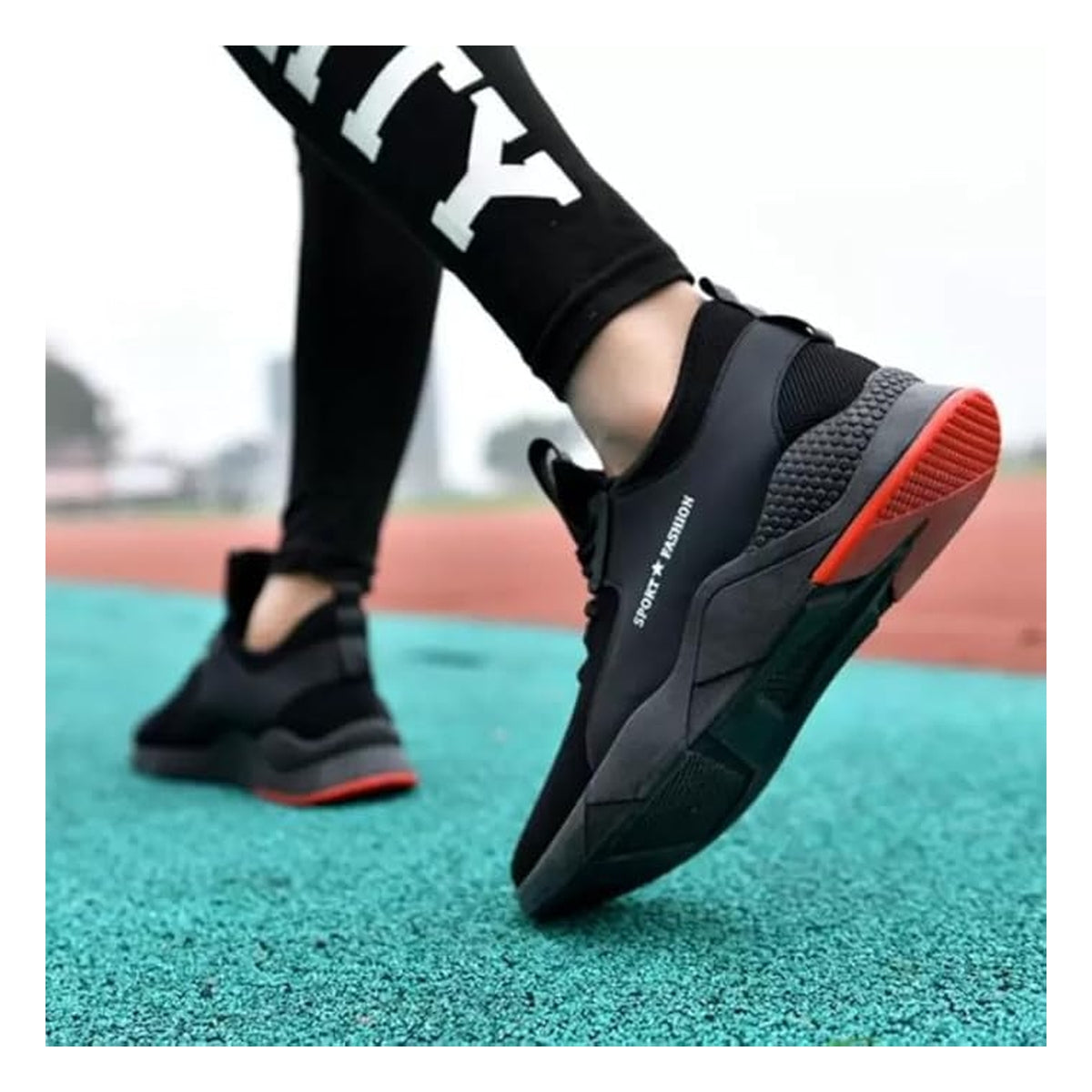 Men's Black Fashion Sports Running Shoes