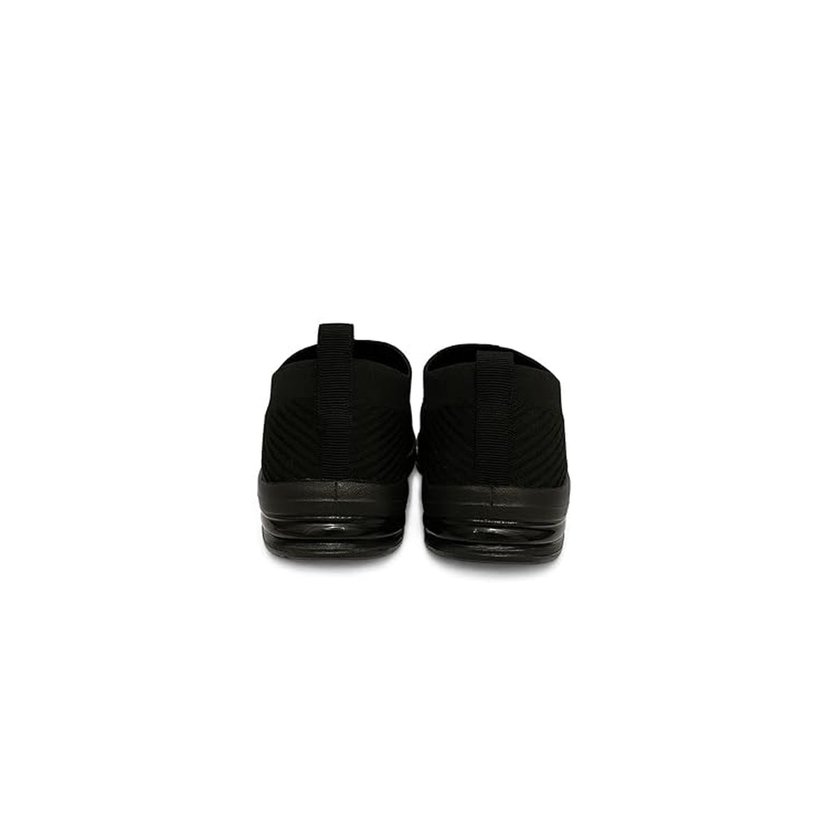 Men's Black Slip-On Knit Walking Shoes