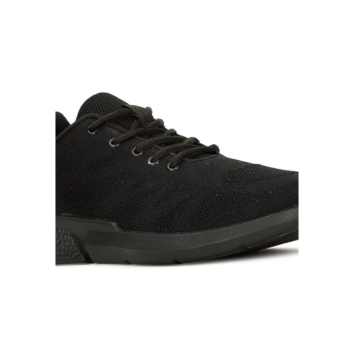 Men's All Black Knit Running Shoes