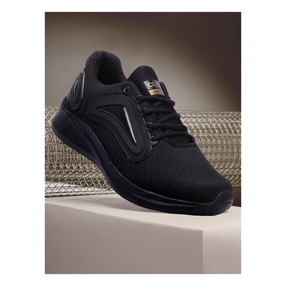 Men's Black Sports Running Shoes