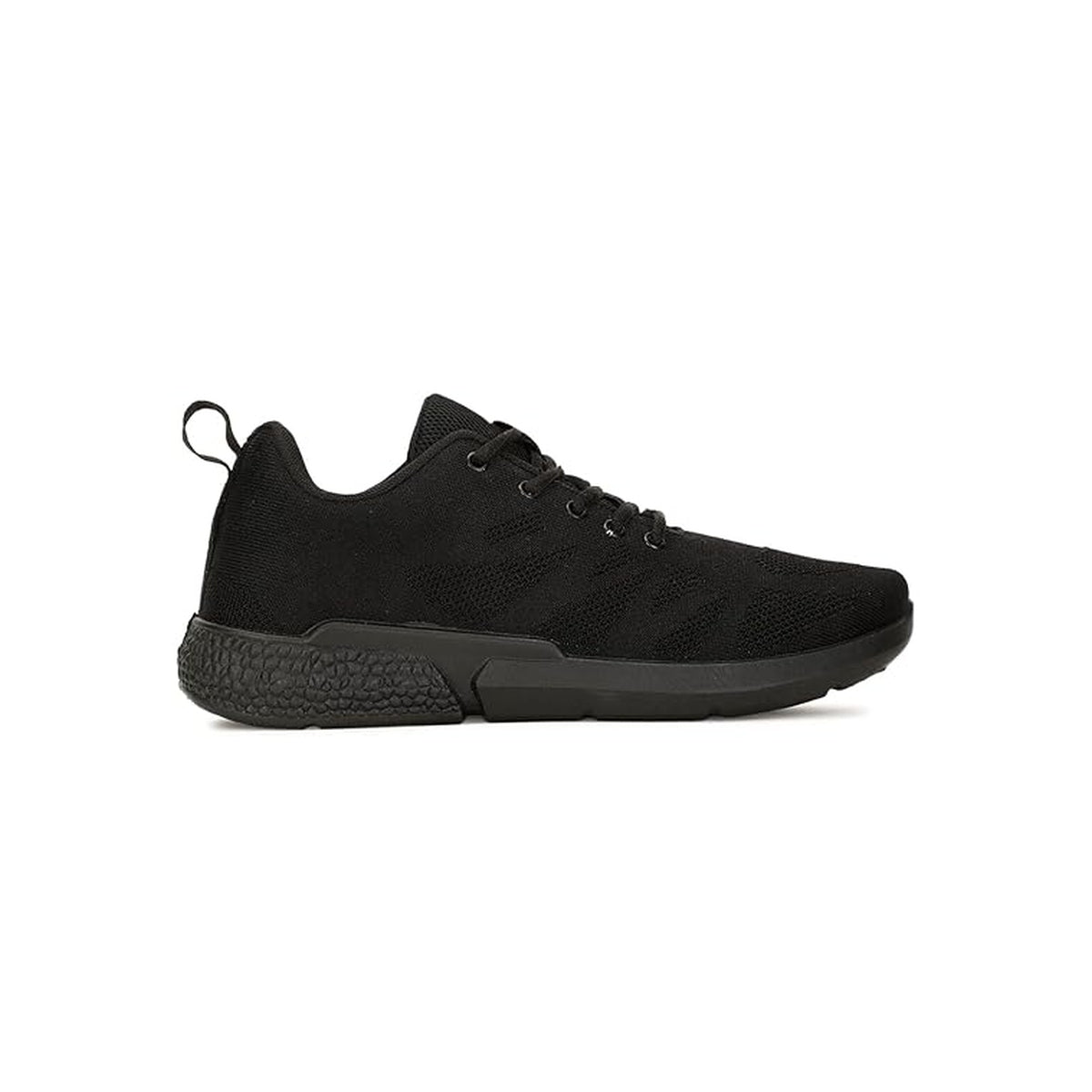 Men's All Black Knit Running Shoes