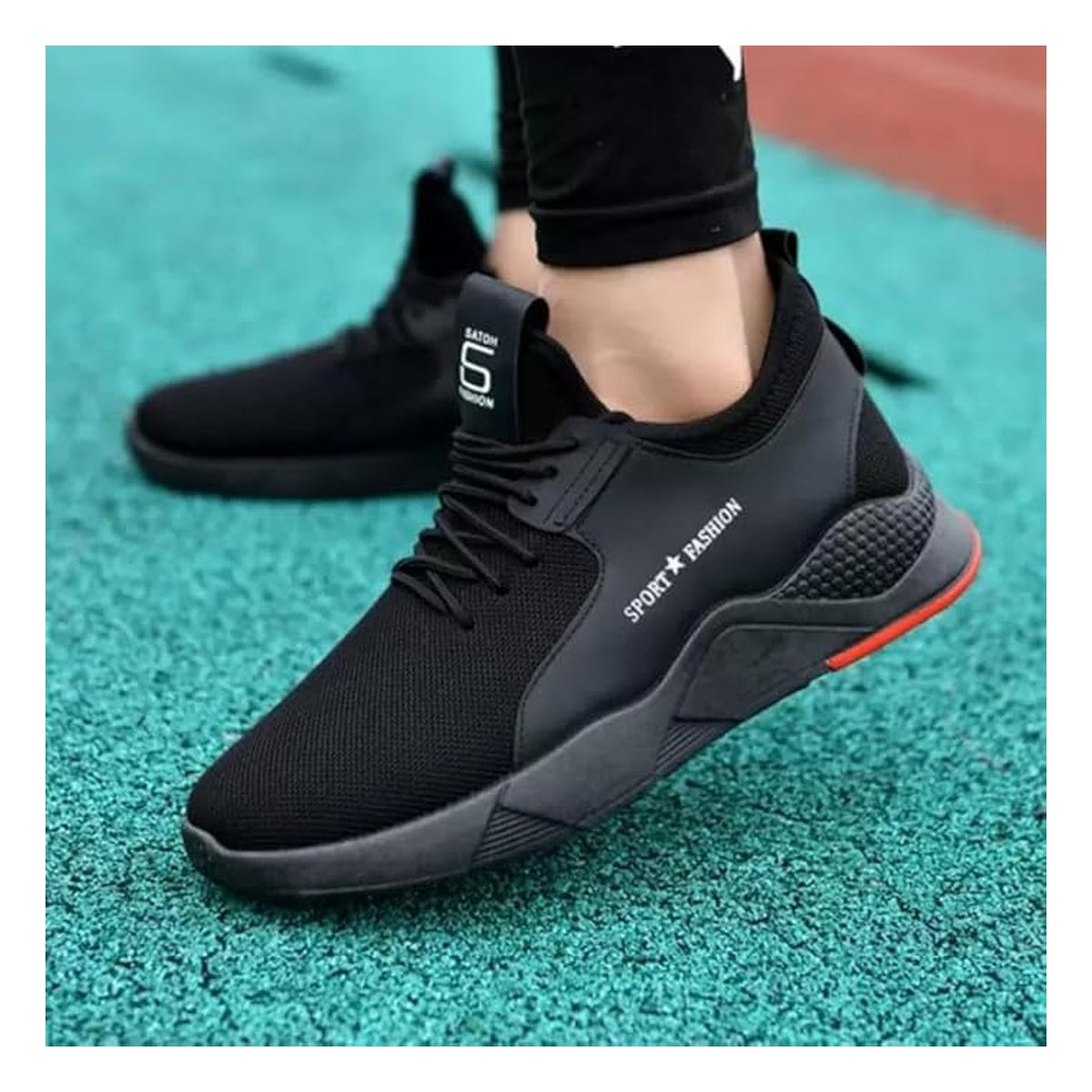 Men's Black Fashion Sports Running Shoes