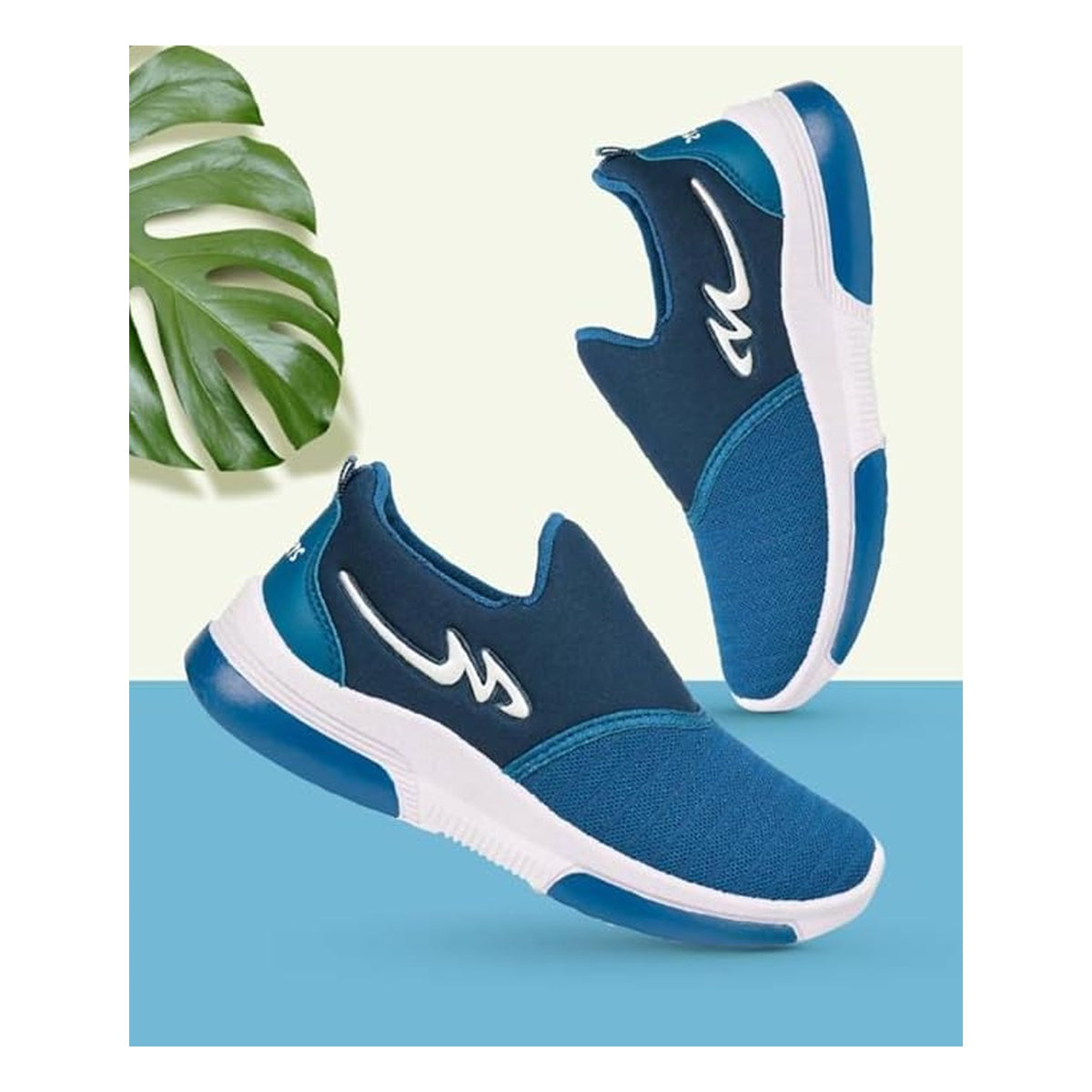 Men's Blue Slip-On Walking Shoes