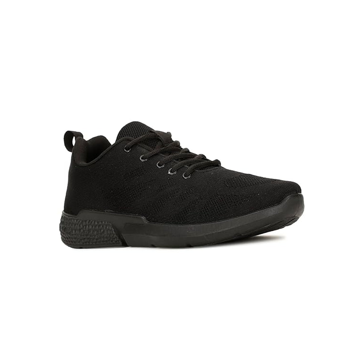 Men's All Black Knit Running Shoes