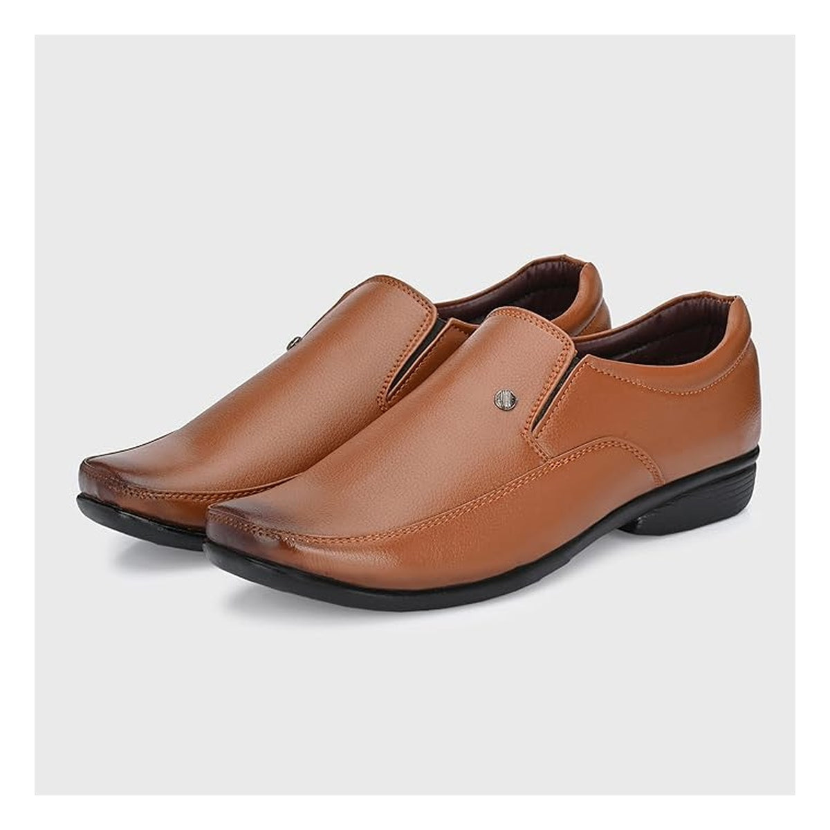 Men's Tan Slip-On Formal Shoes