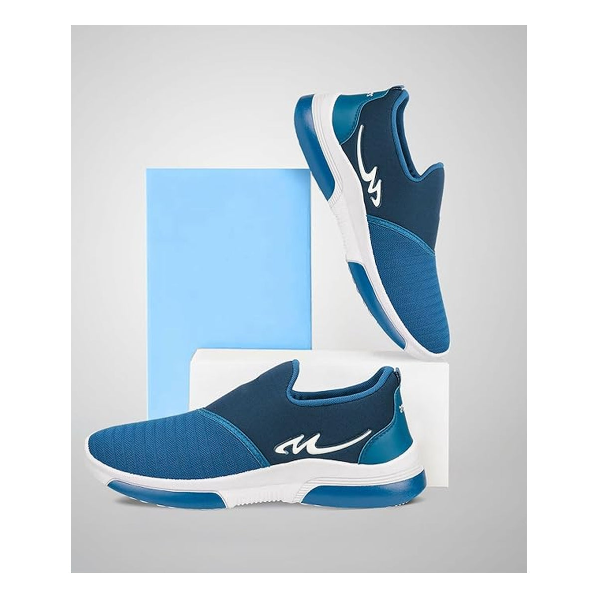 Men's Blue Slip-On Walking Shoes