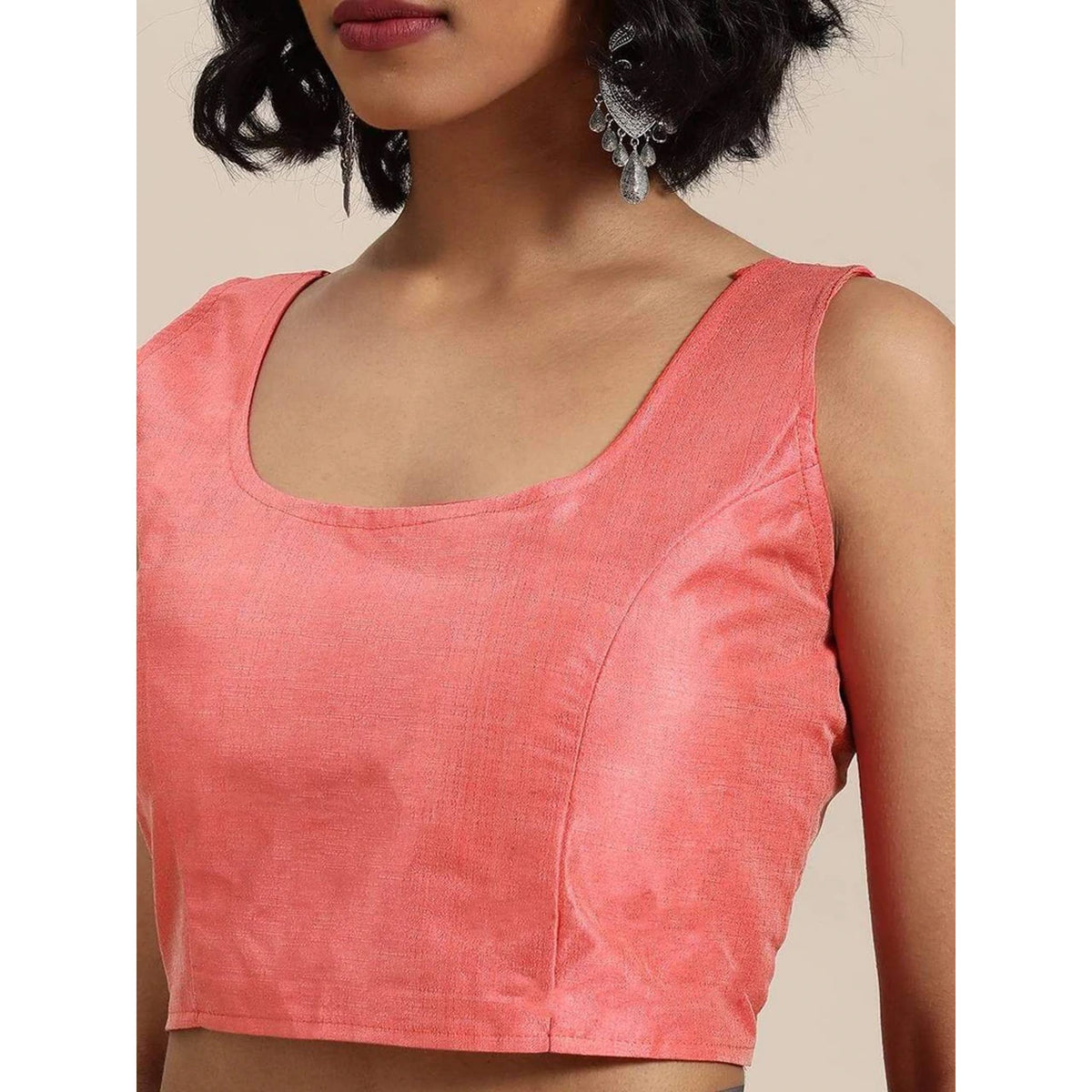 Shopesy Full sequence Grey Saree with Pink Blouse