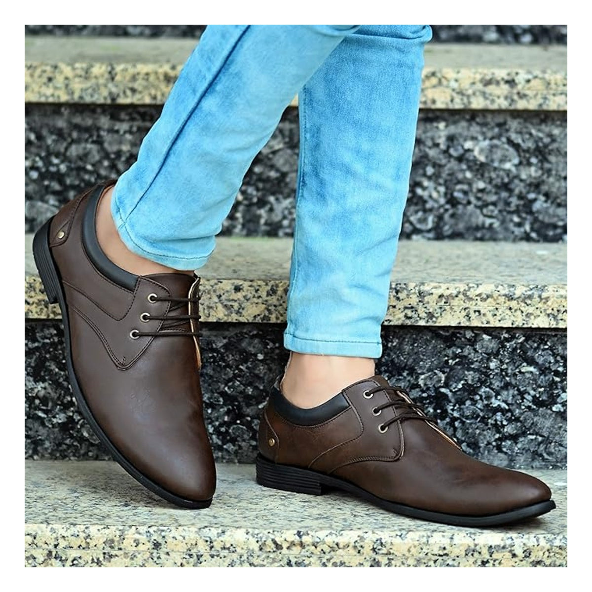 Men's Brown Formal Lace-Up Shoes