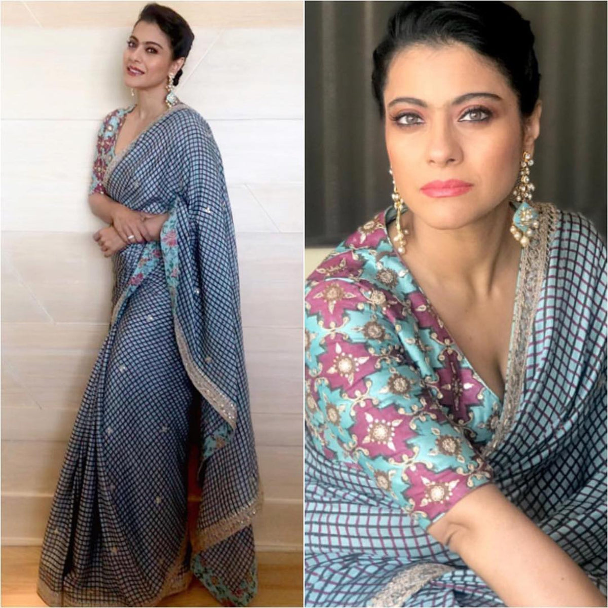 Shopesy Blue color Line printed Saree in Linen Fabric