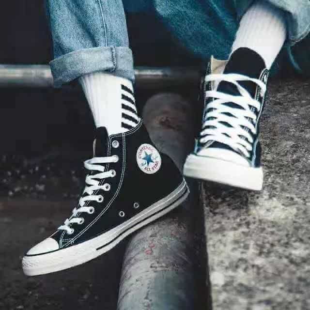 Branded All Star Black Long Sneakers