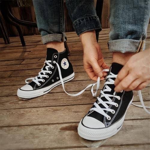 Branded All Star Black Long Sneakers