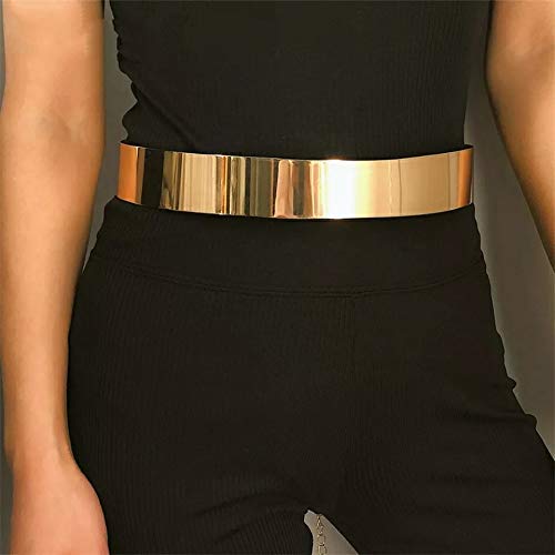 Shopesy Indian Saree Gown Hip Waist Polished Plain Mirror Metal Chain Belt for Women