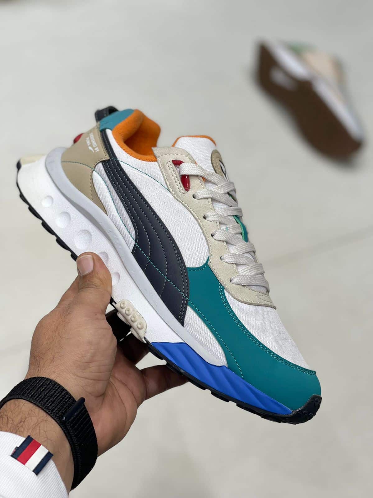 Branded Wild Rider White Green Running Shoes