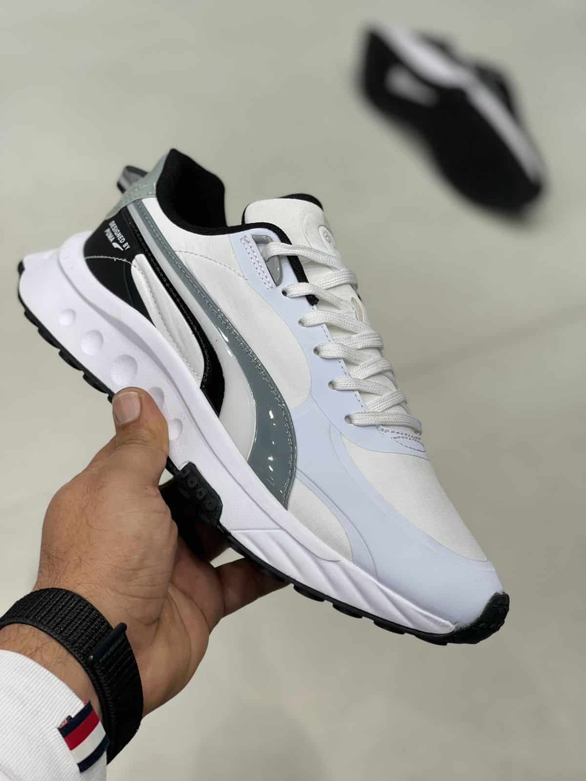 Branded Wild Rider White Black Running Shoes