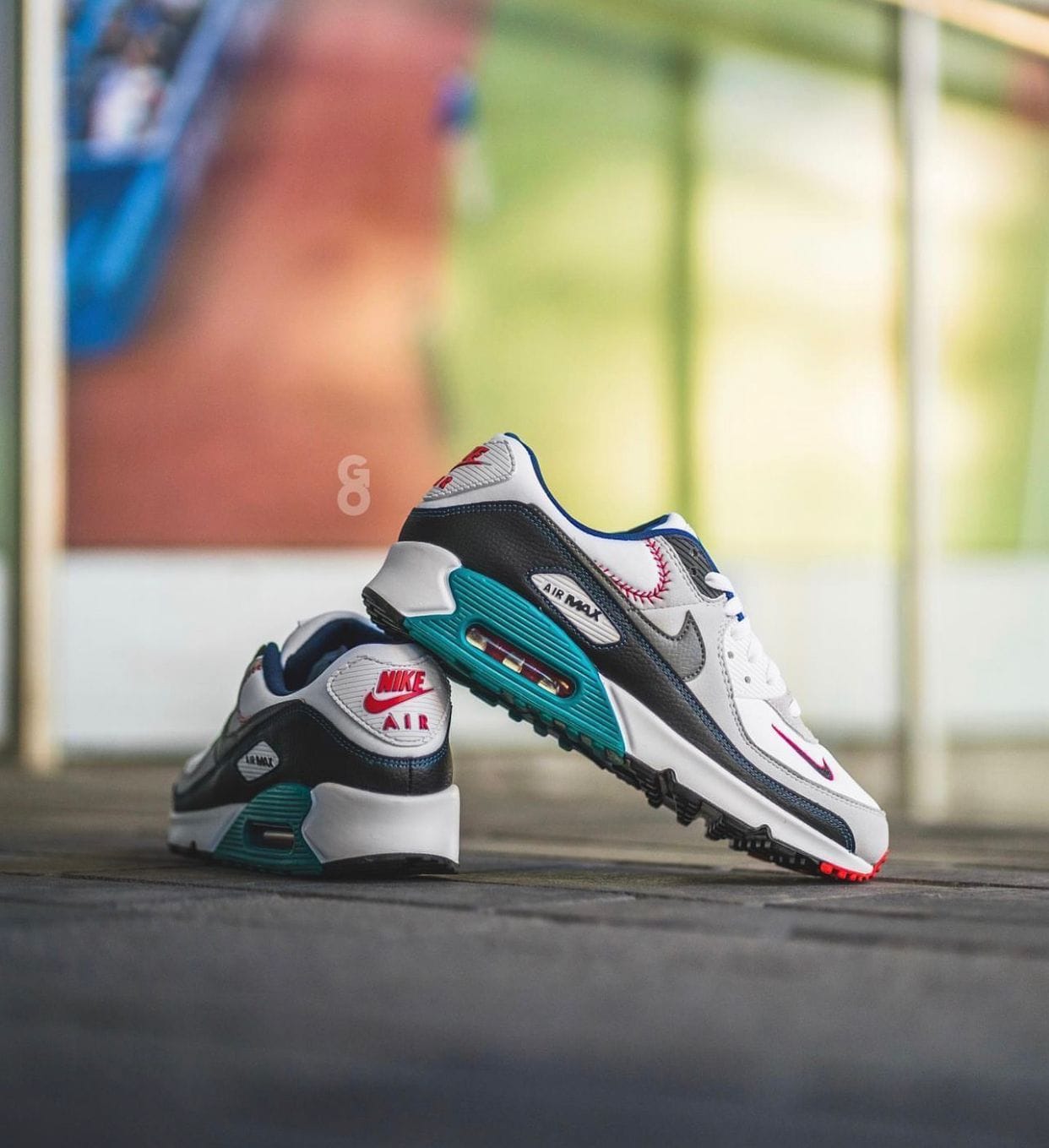 Branded Airmax 90 White Black Running Shoes