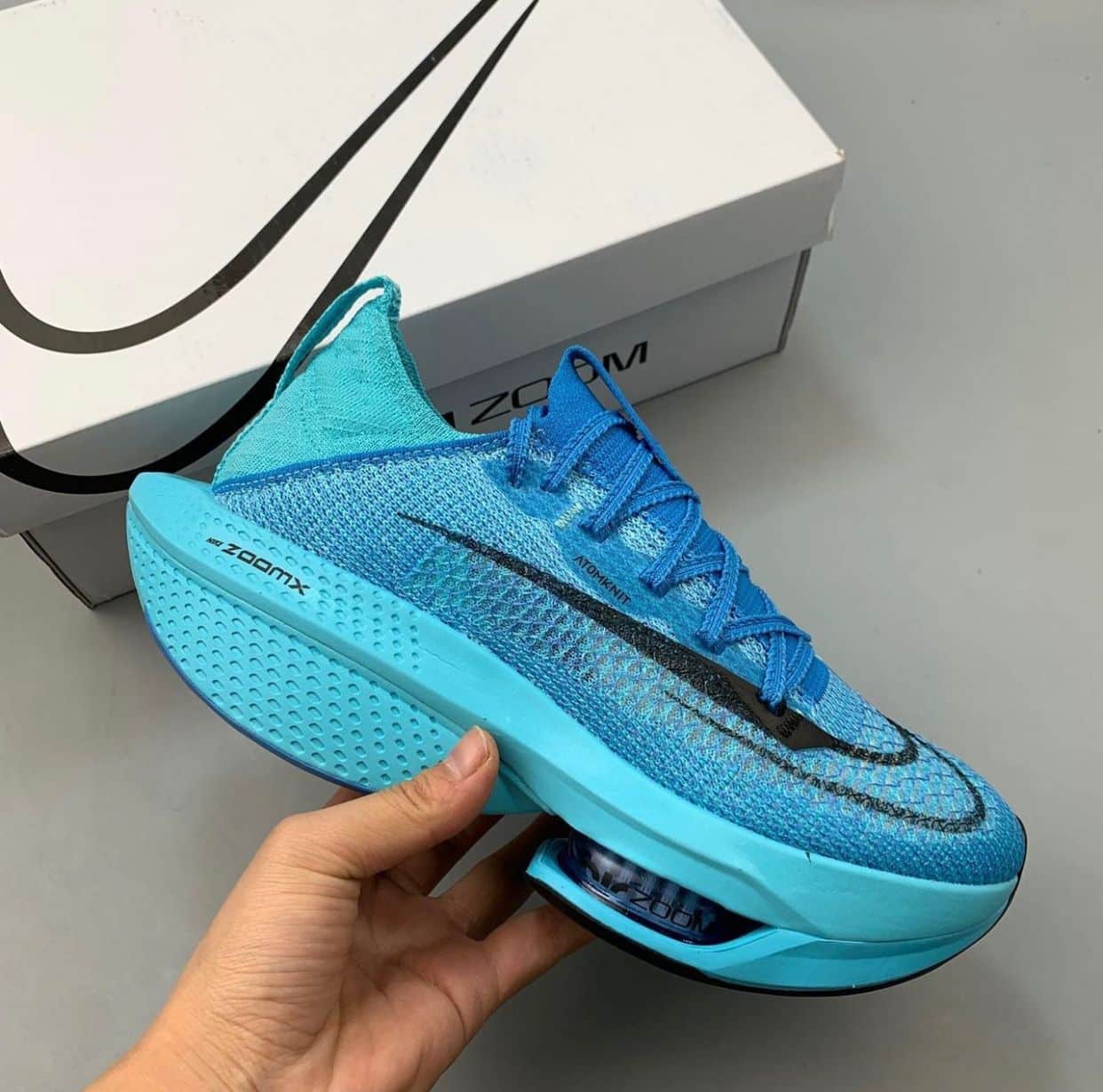 Branded Air Zoom Alphafly Blue Running Shoes