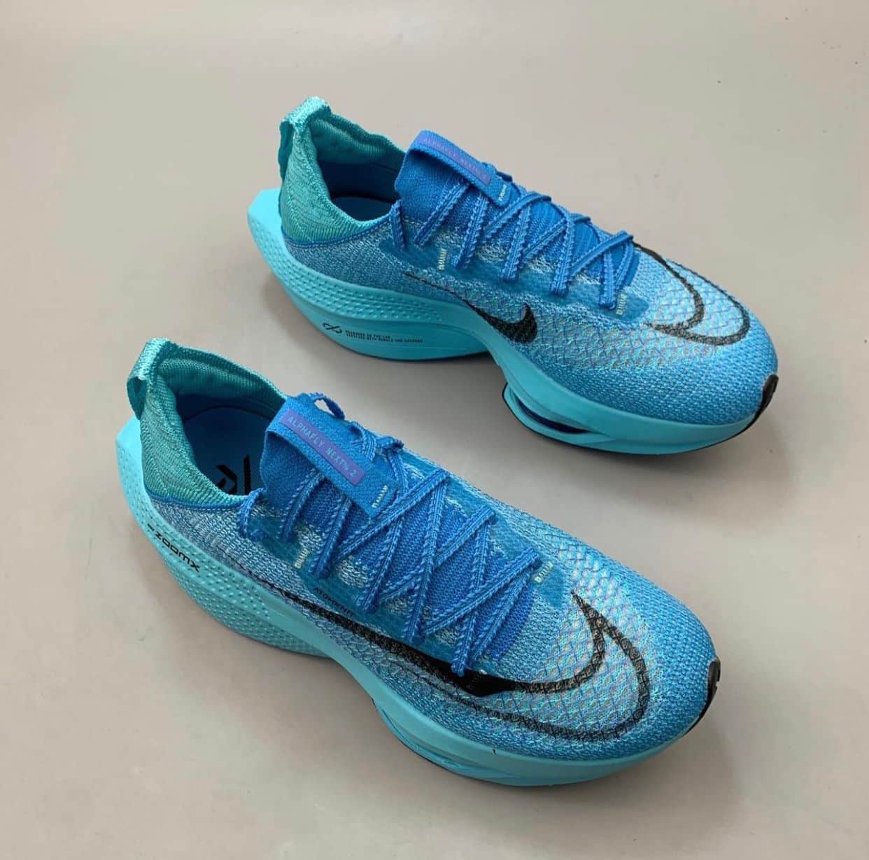 Branded Air Zoom Alphafly Blue Running Shoes