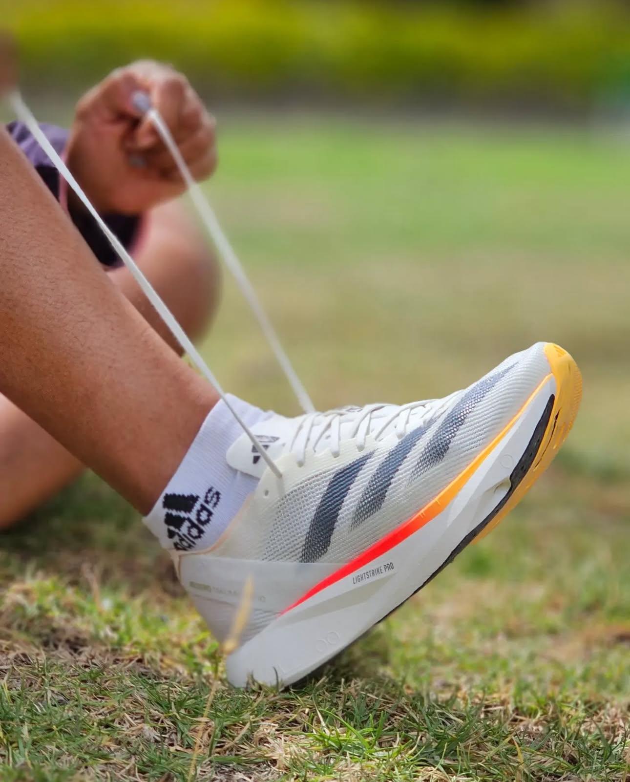 Adidas Adizero Takumi Sen 10 White Running Shoes