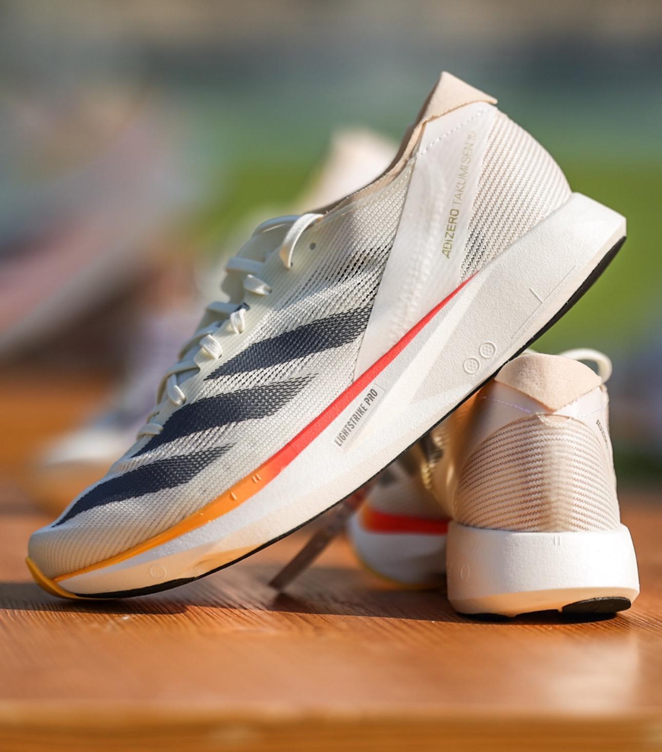 Adidas Adizero Takumi Sen 10 White Running Shoes