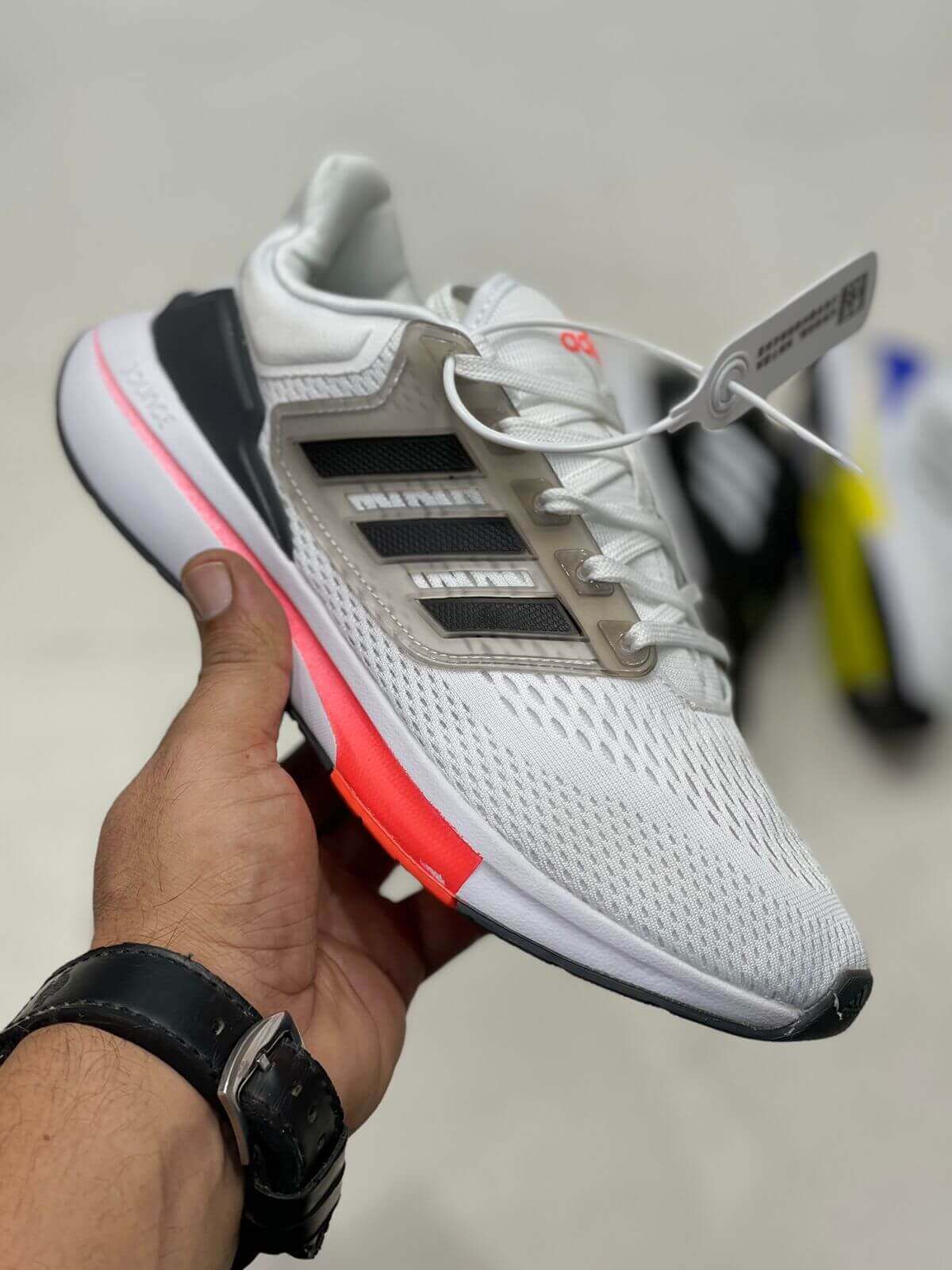 Adidas Eq 21 White Black Running Shoes