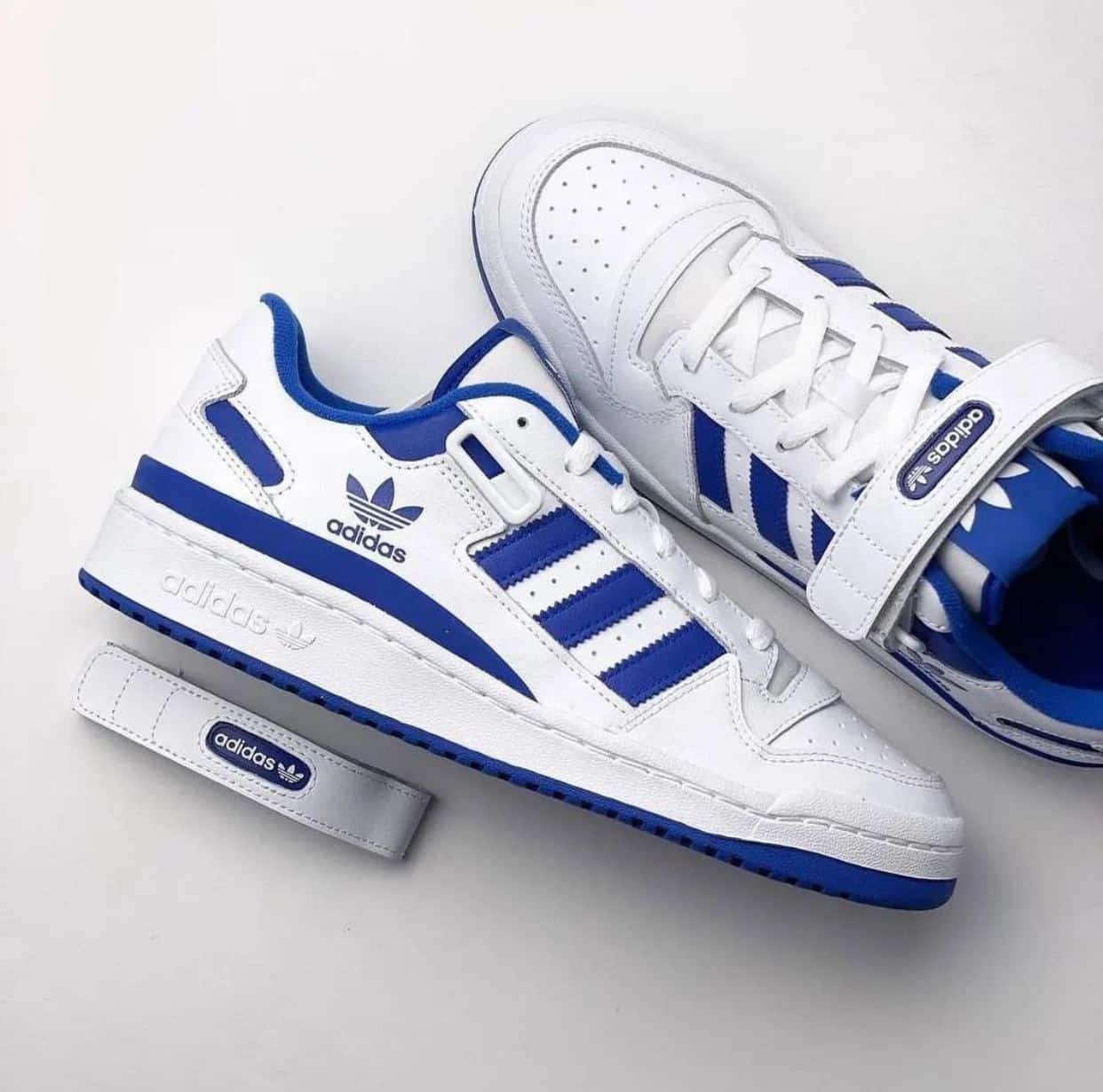 Adidas Forum 84 White Blue Low Sneakers