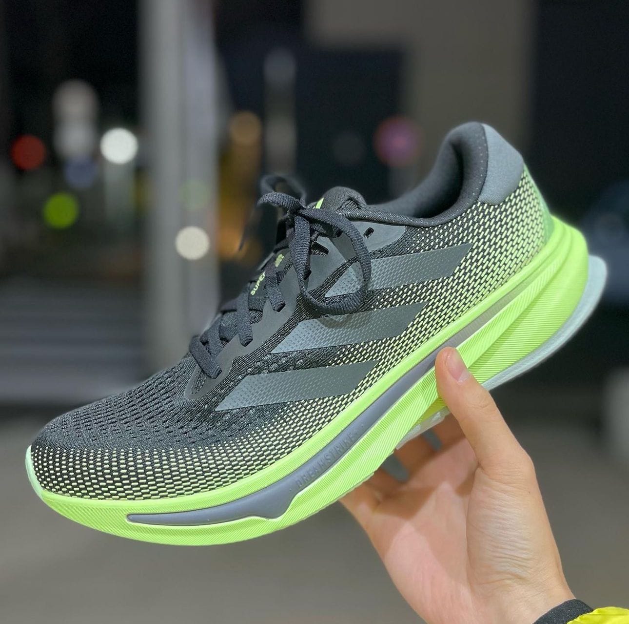Adidas Supernova Black Green Running Shoes