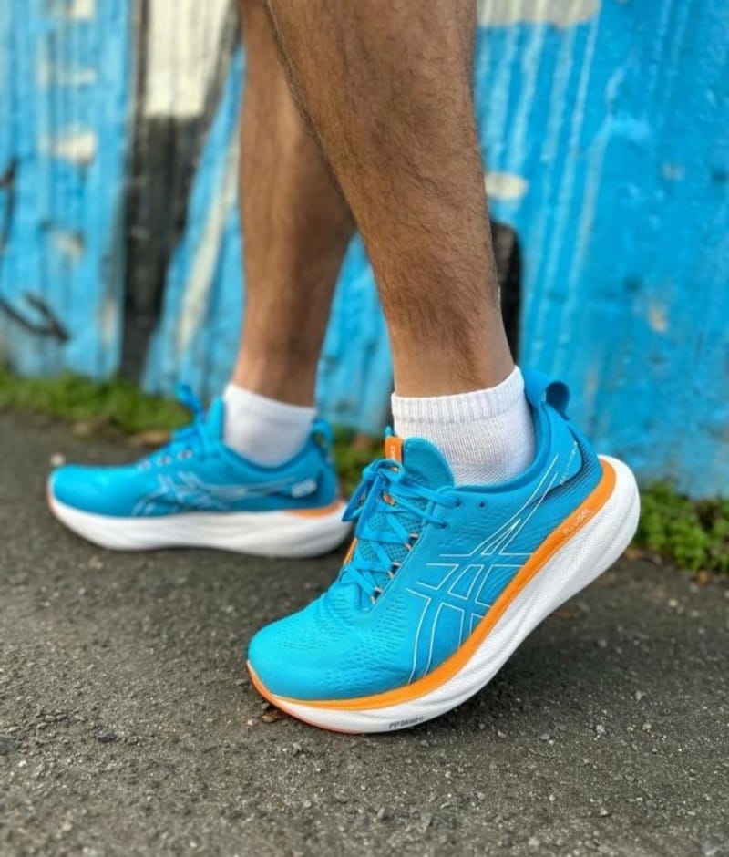 Asics Gel Nimbus 25 Blue Green Running Shoes