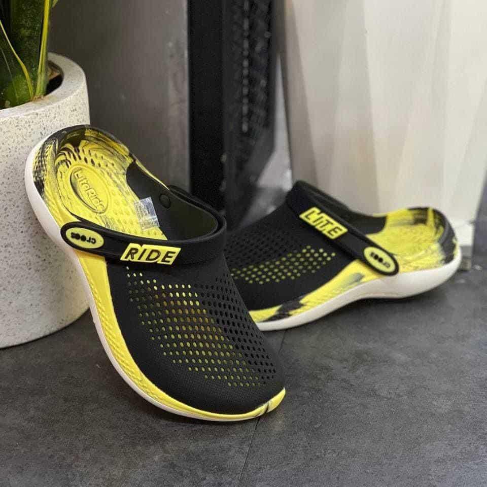 Crocs Literide 360 Yellow Black Clogs