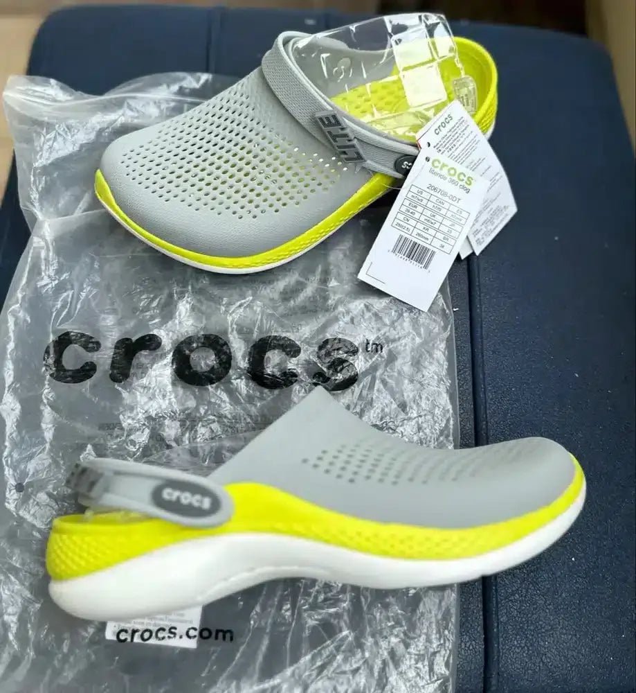 Crocs Literide 360 Yellow Grey Clogs