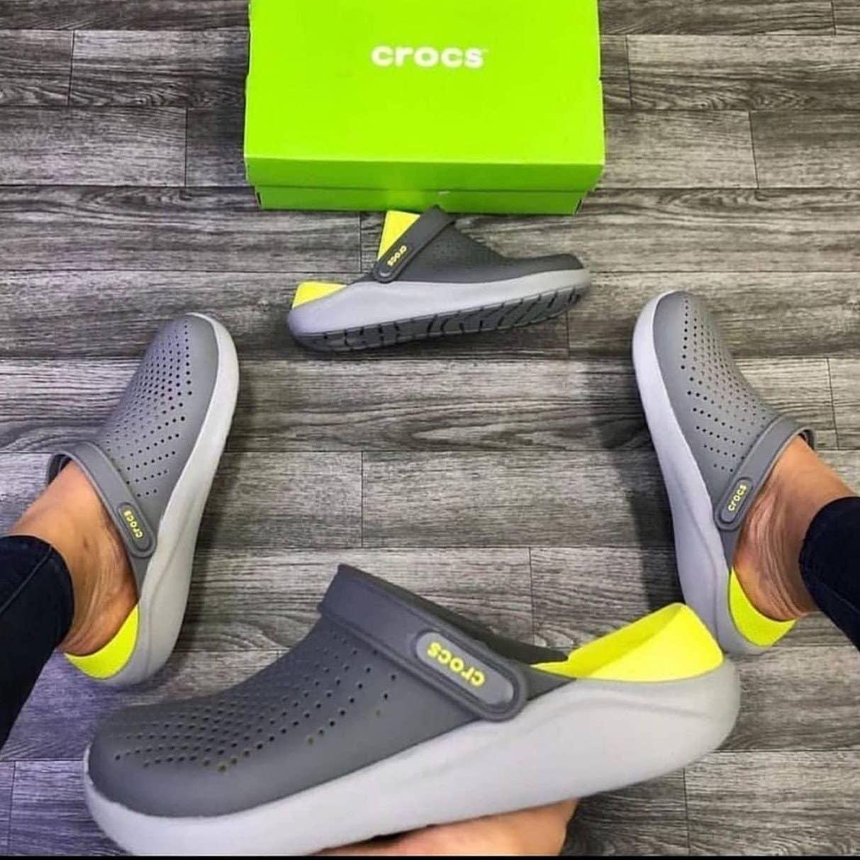 Crocs Literide Comfortable Unisex Lime Yellow Clogs