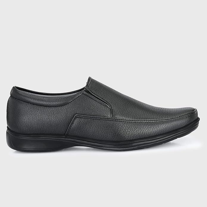 Men's Black Slip-On Comfort Formal Shoes