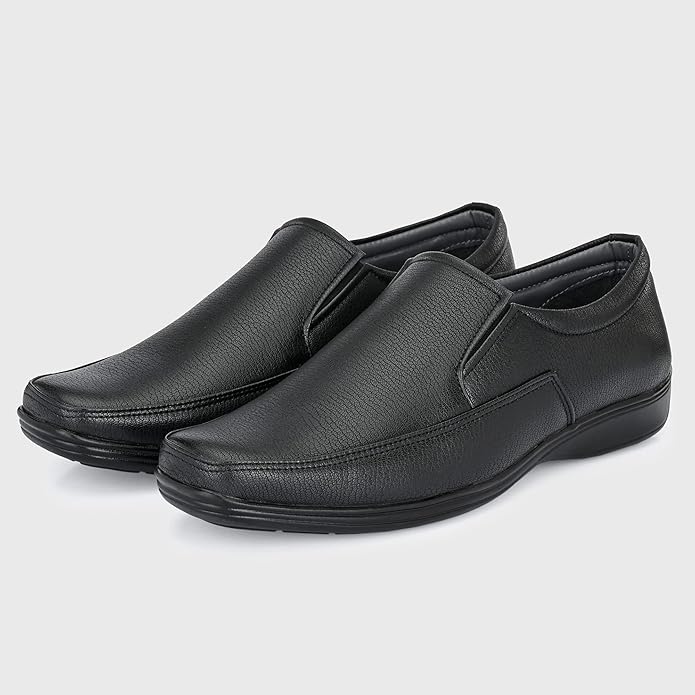 Men's Black Slip-On Comfort Formal Shoes