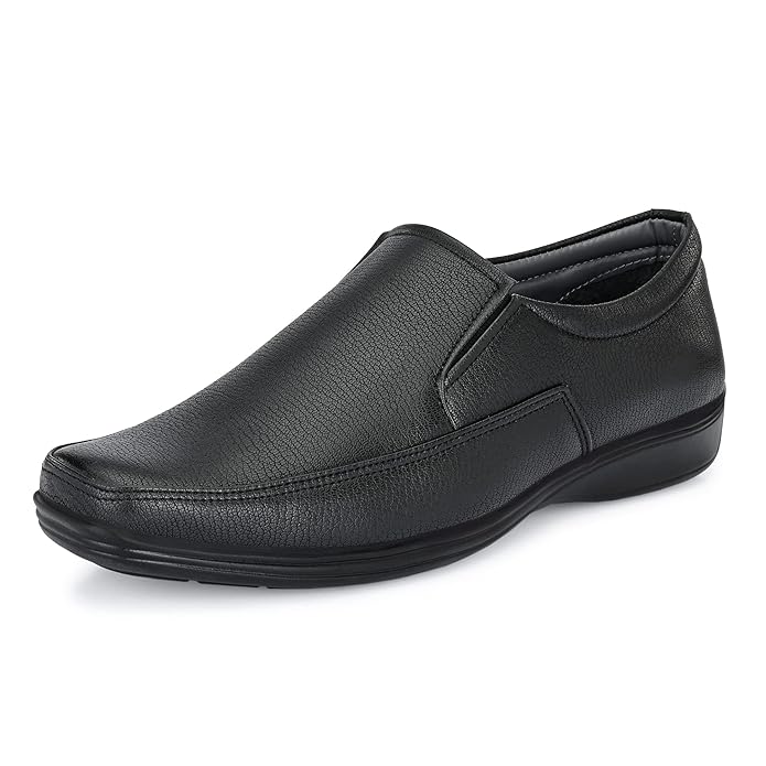 Men's Black Slip-On Comfort Formal Shoes