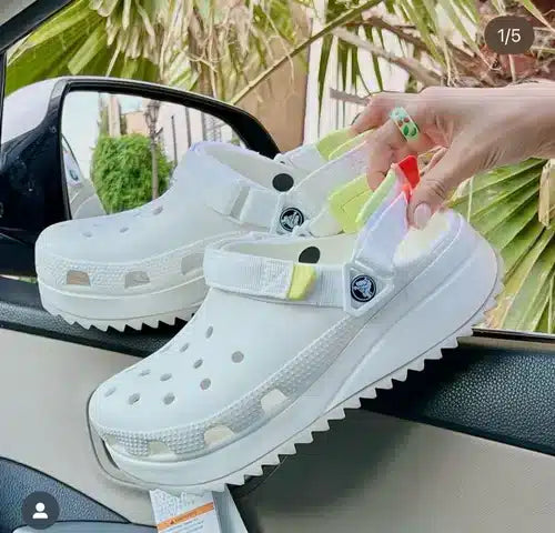 Hiker White Clogs