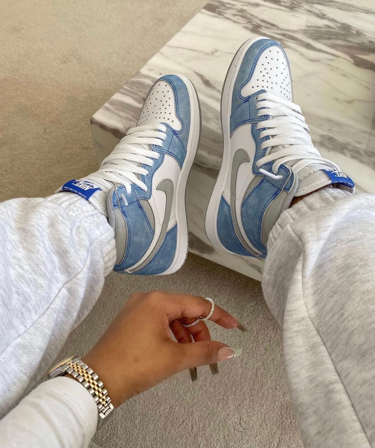 Nike Air 1 Hyper Royal Long Sneakers