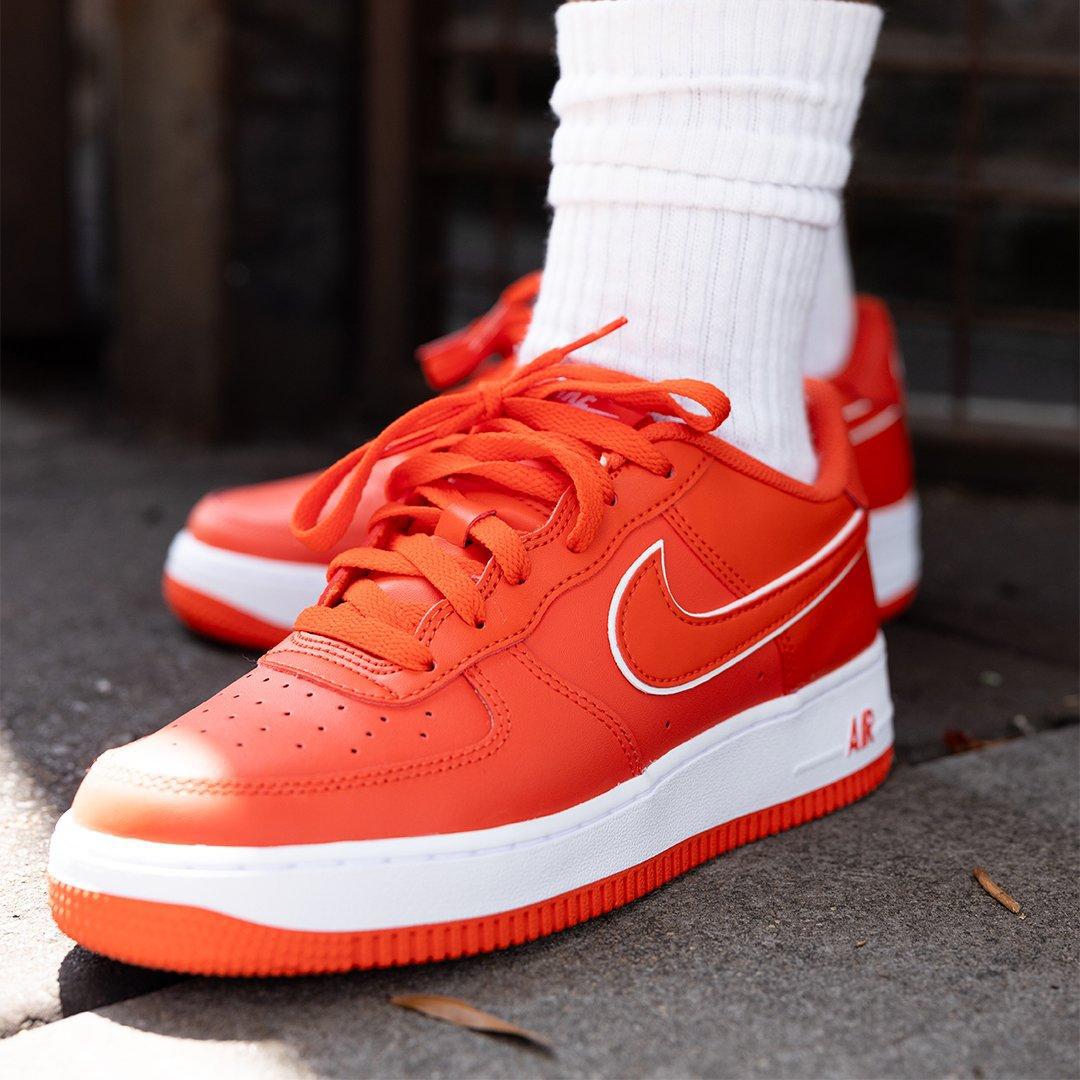 Nike Airforce 1 Red Leather Sneakers